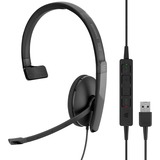EPOS | Sennheiser ADAPT 130 USB, Headset Nero, | SENNHEISER ADAPT 130 USB, Cablato, Musica e Chiamate, 20 - 20000 Hz, 62 g, Auricolare, Nero