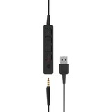 EPOS | Sennheiser | SENNHEISER ADAPT 130 USB Auricolare Cablato A Padiglione Musica e Chiamate USB tipo A Nero Nero, Cablato, Musica e Chiamate, 20 - 20000 Hz, 62 g, Auricolare, Nero