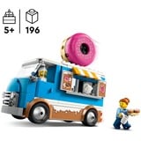 LEGO City 60452 Furgone delle Ciambelle Giocattolo con 2 Minifigure, Giochi Bambini 5+, Veicolo con Stand Gastronomico Mobile, Giochi di costruzione Giochi Bambini 5+, Veicolo con Stand Gastronomico Mobile, Set da costruzione, 5 anno/i, Plastica, 196 pz, 452 g