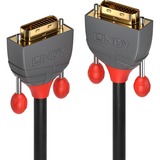 Lindy 36225 cavo DVI 7,5 m DVI-D Nero Nero/grigio, 7,5 m, DVI-D, DVI-D, Maschio, Maschio, Nero