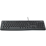 Logitech K120 Corded Keyboard tastiera USB QWERTZ Tedesco Nero Nero, Full-size (100%), Cablato, USB, QWERTZ, Nero