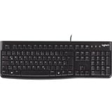 Logitech K120 Corded Keyboard tastiera USB QWERTZ Tedesco Nero Nero, Full-size (100%), Cablato, USB, QWERTZ, Nero