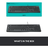 Logitech K120 Corded Keyboard tastiera USB QWERTZ Tedesco Nero Nero, Full-size (100%), Cablato, USB, QWERTZ, Nero