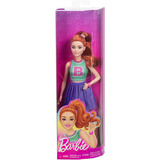 Mattel Bambola Barbie Fashionista con top in jersey e gonna plissettata 