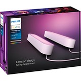 Philips Hue Barra luminosa Hue Play, confezione doppia, Luce LED bianco, Philips Hue White and Color ambiance Barra luminosa Hue Play, confezione doppia, Lampada da tavolo intelligente, Bluetooth, Bianco, LED integrato, Sintetico, Lampadina/e non sostituibile/i