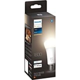 Philips Hue Philips Hue White Lampadina Smart E27 100 W Philips Hue White Lampadina Smart E27 100 W, Lampadina intelligente, Bianco, Bluetooth/Zigbee, LED integrato, E27, Bianco caldo