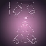 Philips Hue White & Color Ambiance Fugato Spot triplo, Luce LED bianco