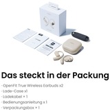 Shokz OpenFit Cuffie Wireless A clip Chiamate/Musica/Sport/Tutti i giorni Bluetooth Bianco beige, Wireless, Chiamate/Musica/Sport/Tutti i giorni, 73,85 g, Cuffie, Bianco