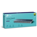 TP-Link TL-SG116 Non gestito Gigabit Ethernet (10/100/1000) Nero, Interruttore Non gestito, Gigabit Ethernet (10/100/1000), Full duplex