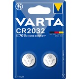 Varta LITHIUM Coin CR2032 (Batteria a bottone, 3V) Blister da 2 3V) Blister da 2, Batteria monouso, CR2032, Litio, 3 V, 2 pz, 230 mAh