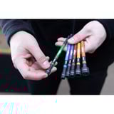 Wiha Set di chiavi a bussola codificato a colori, magnetico, 1/4", 6 pezzi, chiave combinata   Nero/multi colorata