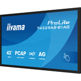 iiyama T4329AS-B1AG Monitor PC 108 cm (42.5") 3840 x 2160 Pixel 4K Ultra HD LED Touch screen Nero, Monitor LED Nero (opaco), 108 cm (42.5"), 3840 x 2160 Pixel, 4K Ultra HD, LED, 6,5 ms, Nero