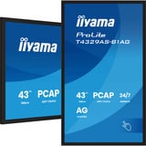 iiyama T4329AS-B1AG Monitor PC 108 cm (42.5") 3840 x 2160 Pixel 4K Ultra HD LED Touch screen Nero, Monitor LED Nero (opaco), 108 cm (42.5"), 3840 x 2160 Pixel, 4K Ultra HD, LED, 6,5 ms, Nero