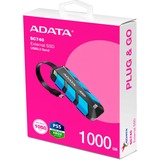 ADATA SC740 1 TB USB tipo-C 3.2 Gen 2 (3.1 Gen 2) Nero, Blu, Disco a stato solido Nero/Blu, 1 TB, USB tipo-C, 3.2 Gen 2 (3.1 Gen 2), 1050 MB/s, 10 Gbit/s, Nero, Blu