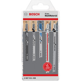 Bosch 2 607 011 438 lama per sega a gattuccio, sega a traforo e sega universale Lama per seghetto alternativo Carburo 15 pz, Impostare la lama per sega Lama per seghetto alternativo, Alluminio, In legno duro, Metallo, Multi, Plastica, Legno dolce, Acciaio, Legno, Carburo, Grigio, 15 pz