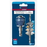 Bosch Expert 2 608 900 527 accessorio per attacco del trapano Adattatore per la sega a tazza blu, Adattatore per la sega a tazza, Attacco esagonale, Metallo, Tubo, Plastica, Profilato, Legno con chiodi, Blu, Argento, 80 mm, 3,37 cm