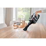 Bosch Serie 8 BSS82SIL1 scopa elettrica Senza sacchetto Nero, Argento, Aspirapolvere verticale bianco, Senza sacchetto, Nero, Argento, Secco, Filtro, Pavimento, Tappeto, Gradini, Tappezzeria, LED