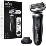Braun Series 7 71-N1200s Rasoio Trimmer Acciaio inox Nero/Argento, Rasoio, Acciaio inox, Pulsanti, LED, Carica, Potenza, CA/Batteria