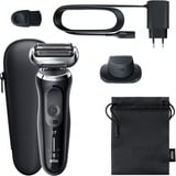 Braun Series 7 71-N1200s Rasoio Trimmer Acciaio inox Nero/Argento, Rasoio, Acciaio inox, Pulsanti, LED, Carica, Potenza, CA/Batteria