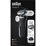 Braun Series 7 71-N1200s Rasoio Trimmer Acciaio inox Nero/Argento, Rasoio, Acciaio inox, Pulsanti, LED, Carica, Potenza, CA/Batteria