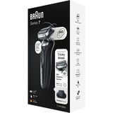 Braun Series 7 71-N1200s Rasoio Trimmer Acciaio inox Nero/Argento, Rasoio, Acciaio inox, Pulsanti, LED, Carica, Potenza, CA/Batteria