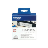 Brother DK-22205 nastro per etichettatrice Nero su bianco, Nastro di scrittura bianco, Nero su bianco, Etichetta continua, DK, Bianco, Termica diretta, Cina