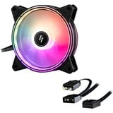 Chieftec NF-1225RGB sistema di raffreddamento per computer Case per computer Ventilatore 12 cm Nero 1 pz trasparente, Ventilatore, 12 cm, 1600 Giri/min, 28 dB, 68 pdc/min, Nero