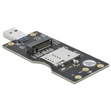 DeLOCK 63166 scheda di interfaccia e adattatore Interno M.2 USB tipo A, M.2, Nero, 38 mm, 93 mm, 6 mm