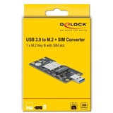 DeLOCK 63166 scheda di interfaccia e adattatore Interno M.2 USB tipo A, M.2, Nero, 38 mm, 93 mm, 6 mm
