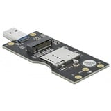 DeLOCK 63166 scheda di interfaccia e adattatore Interno M.2, Convertitore USB tipo A, M.2, Nero, 38 mm, 93 mm, 6 mm