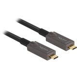 DeLOCK Cavo USB-C ottico attivo 4K video + dati + PD Nero