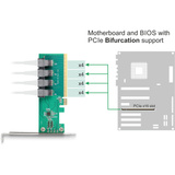 DeLOCK Scheda PCI Express x16 a 4 x interno SFF-8643 NVMe - LP, Scheda di interfaccia 