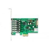 DeLOCK Scheda PCI Express x1 con 6 x USB esterni + 1 x USB interni 5, Controller USB 
