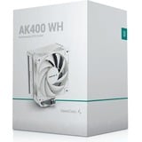 DeepCool AK400 WH Processore Raffreddatore d'aria 12 cm Bianco 1 pz bianco, Raffreddatore d'aria, 12 cm, 29 dB, 66,47 pdc/min, Bianco
