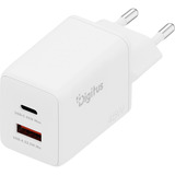 Digitus Caricatore USB GaN 45W, 1x USB-C, 1x USB-A, Caricabatterie bianco