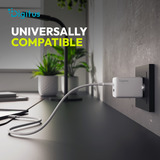 Digitus Caricatore USB GaN 45W, 1x USB-C, 1x USB-A, Caricabatterie bianco