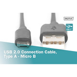 Digitus Cavo di collegamento USB 2.0 USB-A (spina) > Micro-USB (spina) Nero