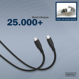 Digitus Cavo di collegamento in silicone USB 2.0 USB-C > USB-C Nero