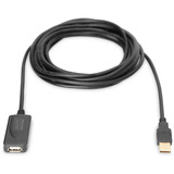 Digitus Cavo di prolunga USB 2.0 attivo, 5 metri Nero