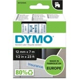 Dymo D1 etichette originali | Rotolo da 12 mm x 7 m | stampa blu su bianco | etichette autoadesive per etichettatrice LabelManager | 1 Pezzo, Nastro di scrittura Blu su bianco, Poliestere, Belgio, -18 - 90 °C, DYMO, LabelManager, LabelWriter 450 DUO