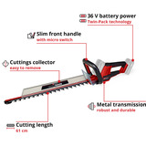 EINHELL GE-CH 36/61 Li-Solo, Tagliasiepi rosso/Nero