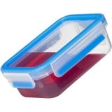 Emsa CLIP & CLOSE Rettangolare Scatola 1 L Blu, Trasparente 3 pz, Casella trasparente/Blu, Scatola, Rettangolare, 1 L, Blu, Trasparente, Polipropilene (PP), Elastomero Termoplastico (TPE), Germania