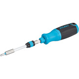 Hazet Cacciavite a cricchetto con punte 811R-3, Set di bit blu/Nero