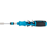Hazet Cacciavite a cricchetto con punte 811R-3, Set di bit blu/Nero