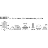 High Peak Tenda a cupola Narvik 2 blu/grigio scuro