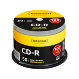 Intenso CD-R 700MB 50 pz, CD supporti vergine 52x, CD-R, 120 mm, 700 MB, Scatola per torte, 50 pz