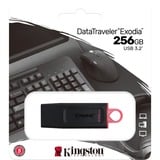 Kingston DataTraveler Drive Flash USB 3.2 - USB Exodia, Chiavetta USB Nero/Rosso, 256 GB, USB tipo A, 3.2 Gen 1 (3.1 Gen 1), Cuffia, 11 g, Nero, Rosa