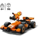 LEGO City 60442 Pilota e Monoposto McLaren F1, Modello di Macchina Giocattolo da Formula 1, Regalo Bambini 6+ Fan delle Auto, Giochi di costruzione Modello di Macchina Giocattolo da Formula 1, Regalo Bambini 6+ Fan delle Auto, Set da costruzione, 6 anno/i, Plastica, 86 pz, 142 g
