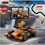 LEGO City 60442 Pilota e Monoposto McLaren F1, Modello di Macchina Giocattolo da Formula 1, Regalo Bambini 6+ Fan delle Auto, Giochi di costruzione Modello di Macchina Giocattolo da Formula 1, Regalo Bambini 6+ Fan delle Auto, Set da costruzione, 6 anno/i, Plastica, 86 pz, 142 g