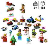 LEGO City Calendario dell’Avvento 2025, Giochi di costruzione Set da costruzione, 5 anno/i, Plastica, 186 pz, 349 g